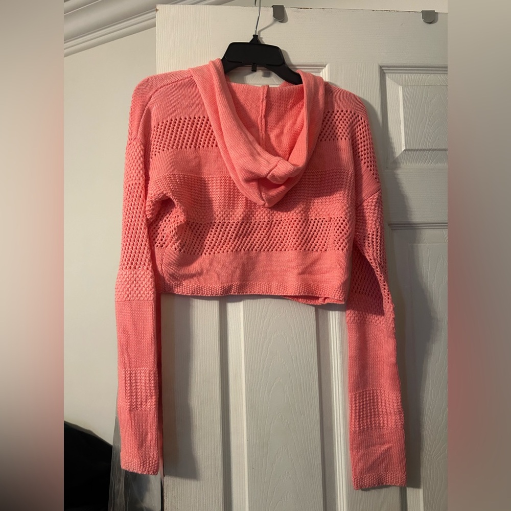 Long Sleeve Crochet Crop Top